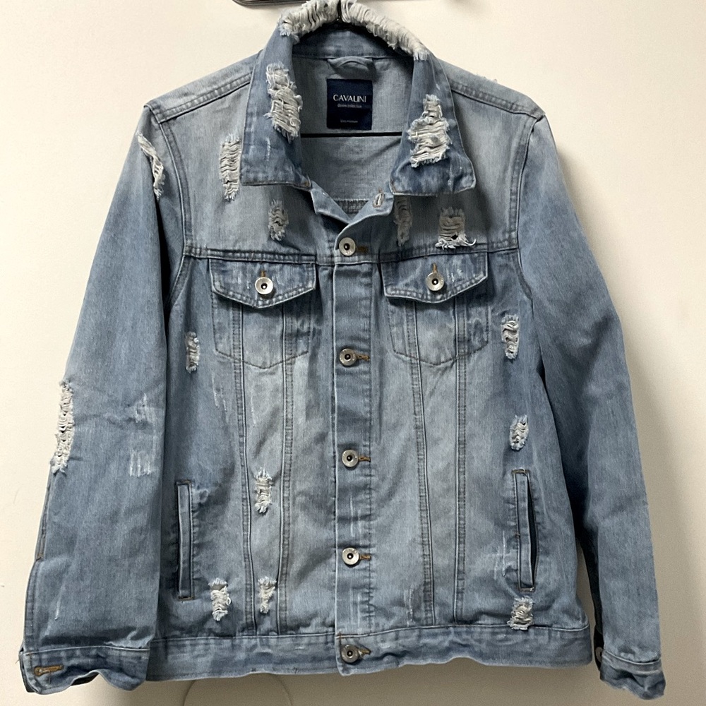 Cavalini Denim Collection Stylishly Shabby Torn In All The Right Places Jacket!